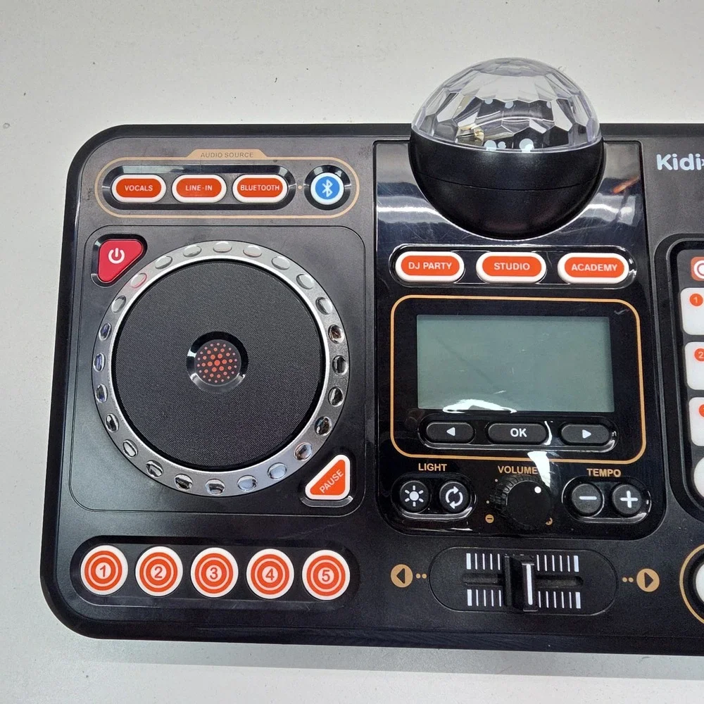 VTech KidiStar DJ Mixer Black Electronic Music Toy with Disco Light Model 5473